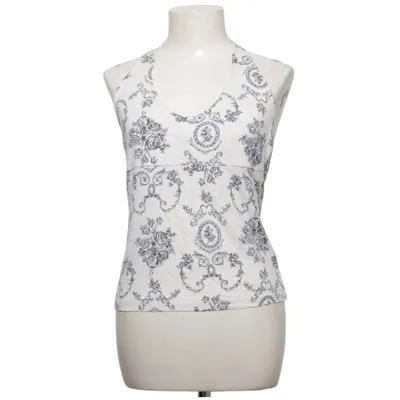 Haltertop (Wit, Blauw) van Capri Collection Elastaan, Viscose