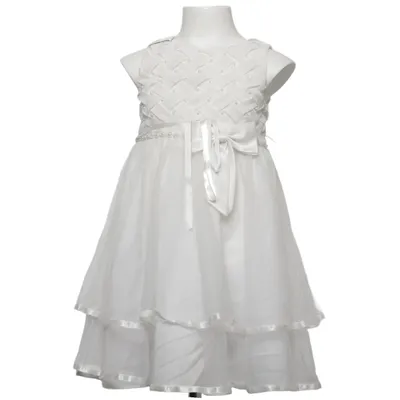 Robe de fille de fleur (Blanc) de Rare Editions Polyester