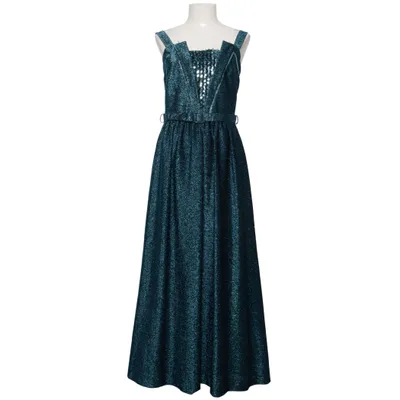 Avondjurk (Turquoise) van Hermann Lange Metallvezel, Polyester