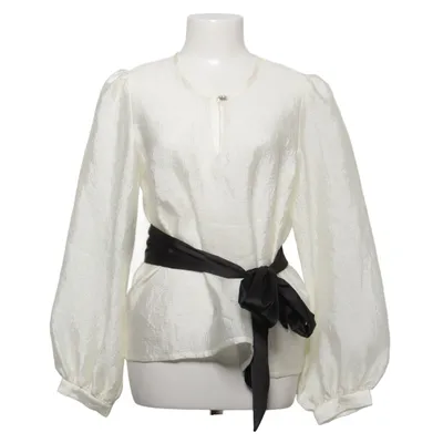 Sløjfebluse (Hvid, Sort) fra Ida Sjöstedt Polyester