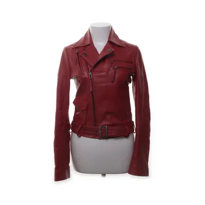 Bikerjack (Rood) van Pepe Jeans Polyester, Leer