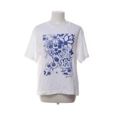 T-shirt (Wit, Blauw) van Monki Katoen