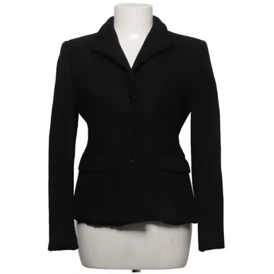 Blazer (Zwart) van Emporio Armani Cupro, Wol