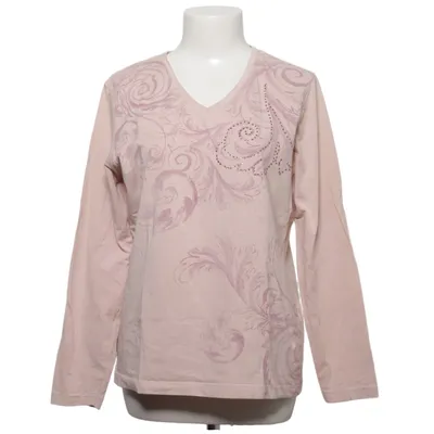 Lange mouwen shirt (Beige, Lila) van Adagio Katoen, Elastaan