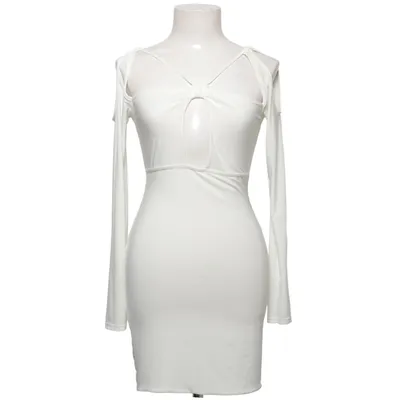 Dress (White) from Missy Empire Elastane, Polyester