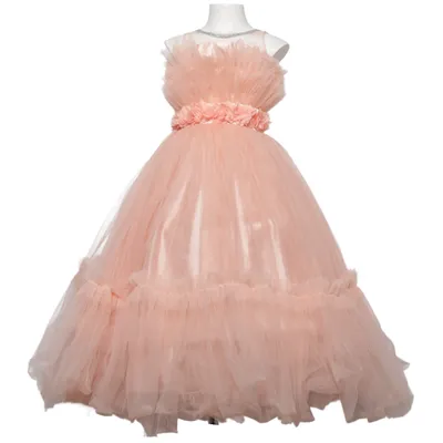 Robe de fille de fleur (Rose)
