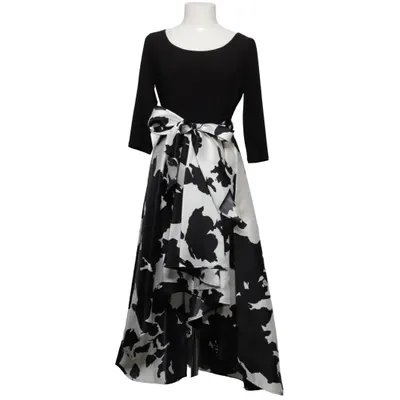 Maxi dress (Black, White) from R&M Richards Elastane, Polyester