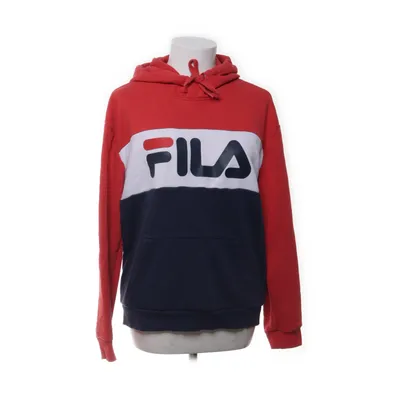 Huvtröja (Blå, Röd, Vit) från Fila Polyester, Bomull