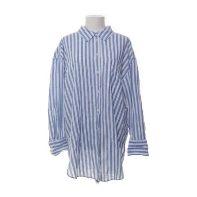 Shirt (Blauw, Meerkleurig) van H&M Premium Quality Katoen, Linnen