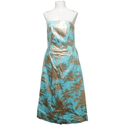 Dress (Turquoise, Gold) from Tori Richard Cotton