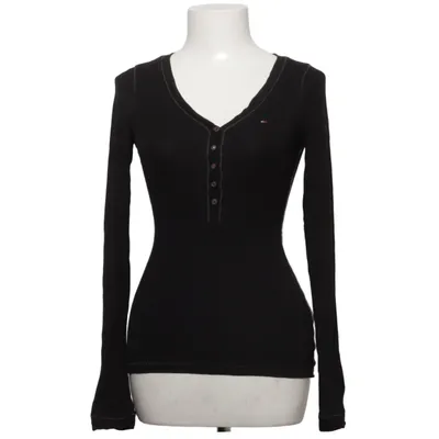 Henley shirt (Black) from Tommy Hilfiger Jeans Elastane, Viscose