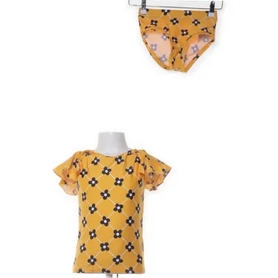 UV-kläder (Gul) från Mini Rodini Elastan, Polyamid