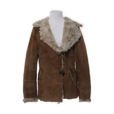 Shearlingjacka (Brun, Beige) från L.O.G.G by H&M Akryl, Bomull, Pälsimitation, Polyester, Mocka