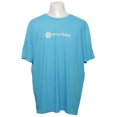 T-shirt (Bleu) de District Coton, Polyester, Viscose
