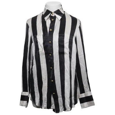Chemise (Noir, Blanc) de Balmain x H&M Soie