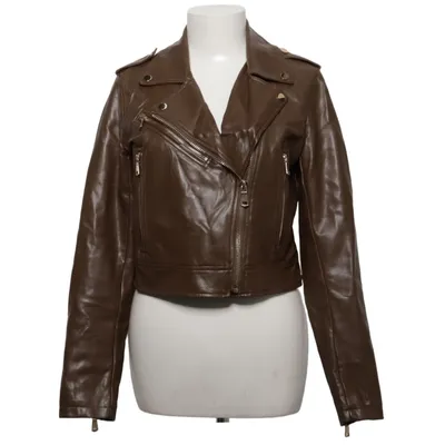 Biker jacket (Brown) from Softy Collection Polyester, Polyurethane, Viscose