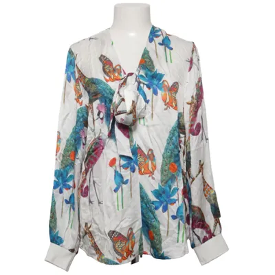 Pussy bow blouse (White, Multicolored) from Nadine H Silk, Viscose