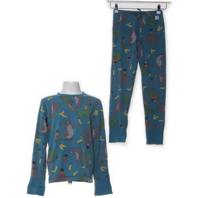 Pyjamas (Blå, Flerfärgad) från Disney x Polarn O. Pyret Elastan, Ekologisk bomull