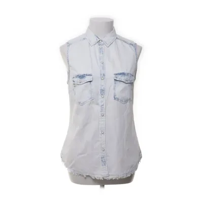 Korte mouwen shirt (Wit, Blauw) van Denim by Lindex Katoen