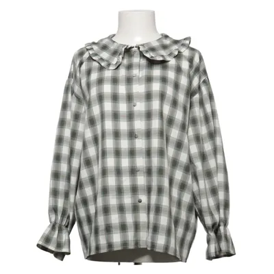 Blouse (Gray, White) from Moves Elastane, Polyester