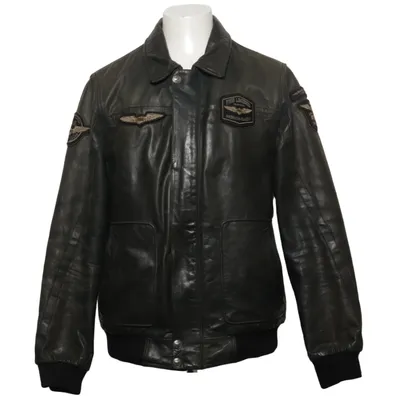 Läderjacka (Grön) från PME Legend Bomull, Skinn, Polyester