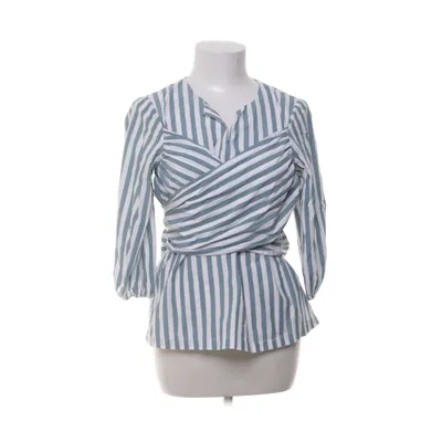 Top (Wit, Blauw) van Visual Clothing Project Katoen
