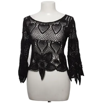 Sweater (Sort) fra Vivien Caron Akryl, Linned