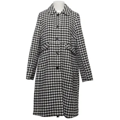 Manteau (Noir, Blanc) de Seraphine Polyester, Laine