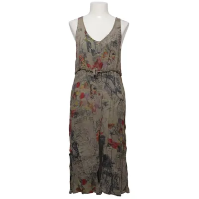 Robe (Beige, Multicolore) de Milieu Viscose