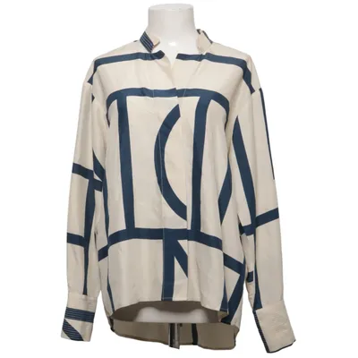 Blus (Beige, Blå) från Totême Silke