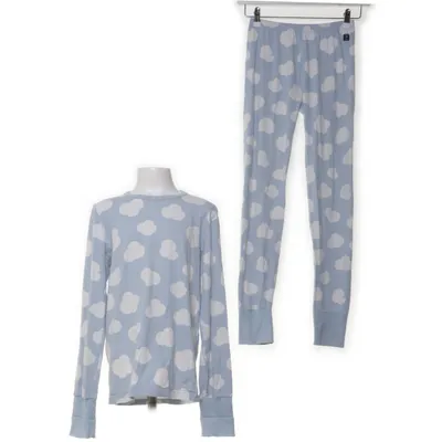 Pyjama (Blauw, Wit) van Polarn O. Pyret Elastaan, Organisch katoen