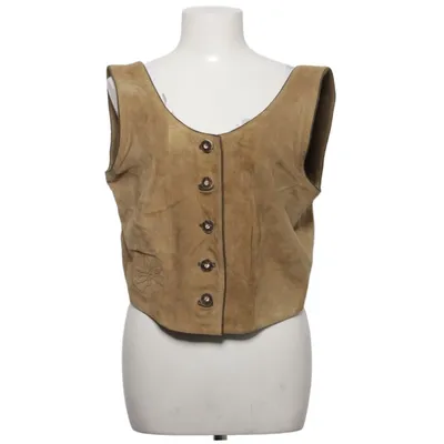 Leather vest (Beige) from Distler Cotton, Leather