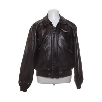 Læderjakke (Brun) fra Diesel Acetat, Læder, Nylon, Polyester
