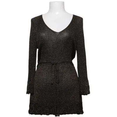 Klänning (Svart, Guldfärgad) från Simple Wish Metallfiber, Viskos