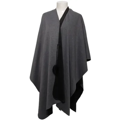 Poncho (Gris, Noir) de Andrew Marc Élasthane, Polyester