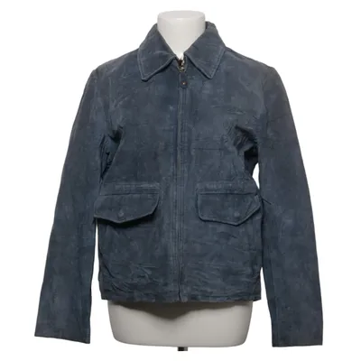 Leren jack (Blauw) van American Classics Katoen, Leer, Polyamide, Polyester