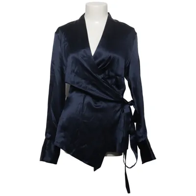 Blouse portefeuille (Bleu) de Lilysilk Soie
