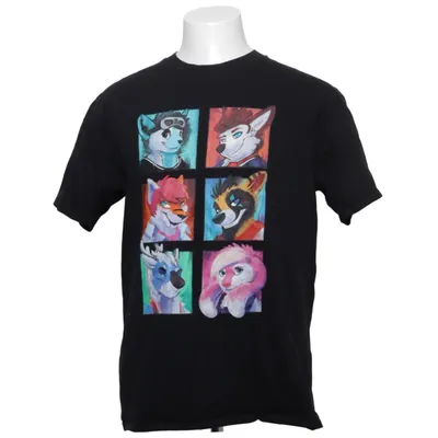 T-shirt (Svart, Flerfärgad) från Gildan Bomull