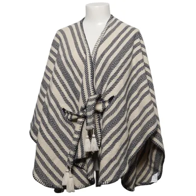 Poncho (Black, White) from Sézane Cotton