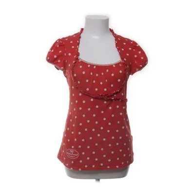 Top (Red, White) from Blutsgeschwister Cotton, Elastane