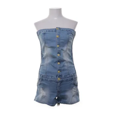 Dungaree shorts (Blue) from Simply Chic Cotton, Elastane