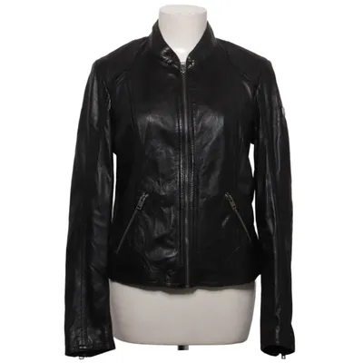 Leather jacket (Black) from Eli & Moon Cotton, Leather, Polyester