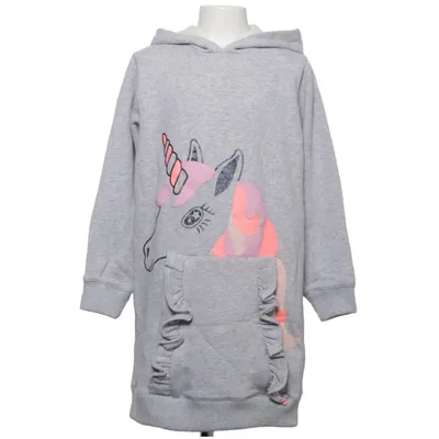 Capuchon jurk (Grijs, Meerkleurig) van Billieblush Katoen, Metallvezel, Polyamide, Polyester