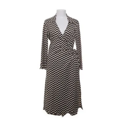 Omlottklänning (Svart, Beige) från Vera Velour Elastan, Viskos