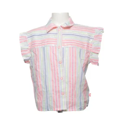Chemise à manches courtes (Blanc, Multicolore) de Billieblush Coton, Polyester