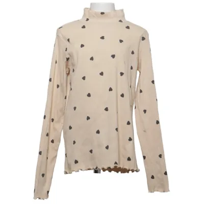 T-shirt à manches longues (Beige, Noir) de Kiabi Coton, Élasthane
