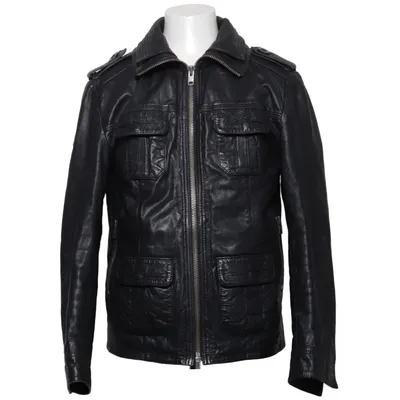 Läderjacka (Svart) från Superdry Skinn, Polyester