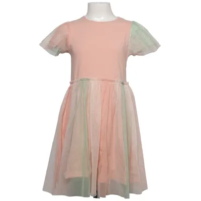 Dress (Pink, Green) from Minymo Cotton, Elastane, Polyester