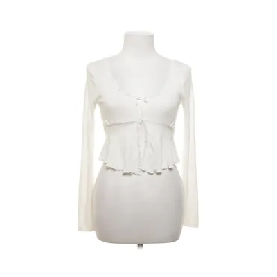 Crop top (Wit) van Gina Tricot Elastaan, Viscose