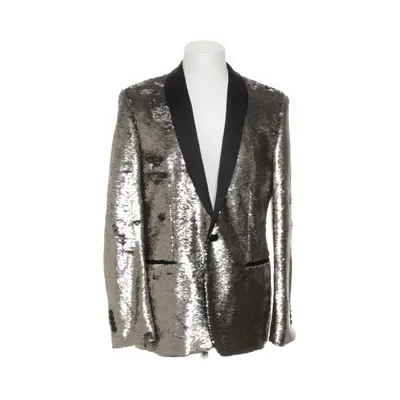 Tuxedo jacket (Silver, Black) from Zara Man Elastane, Polyester, Viscose